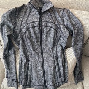 Lululemon Heathered Grey Fitted Zip Jacket - Size 6